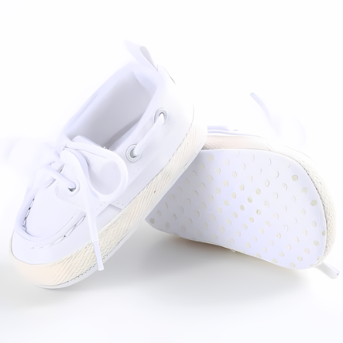 Chaussure élégante blanche pour bébé avec semelle antidérapant