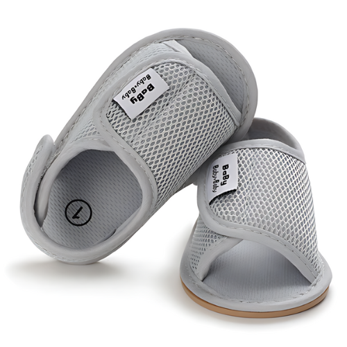 Sandale bébé confort grise en maille confortable