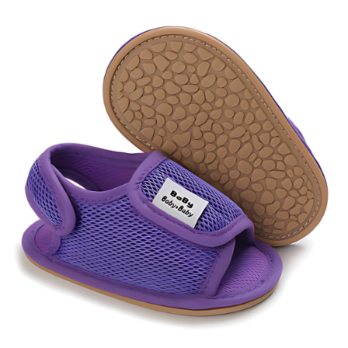 Sandale en maille violet confortable avec semelle antidérapant