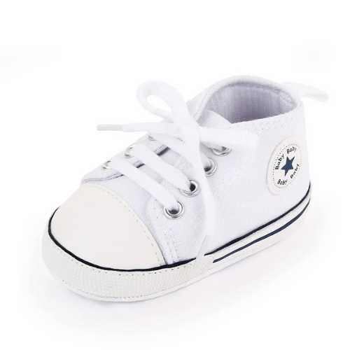 Tennis bébé coton blanc confortable