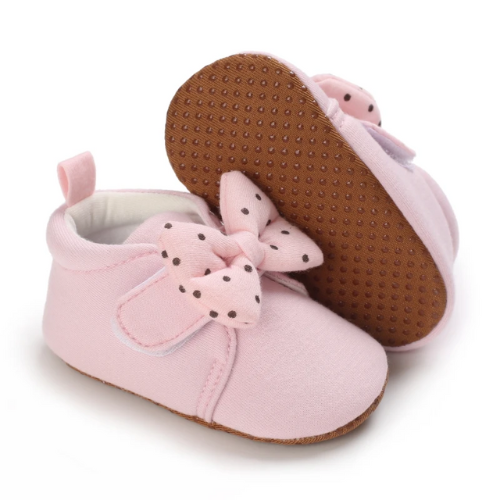 chaussure bébé rose nœud