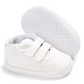 Chaussure bébé blanche classique avec semelle antidérapant