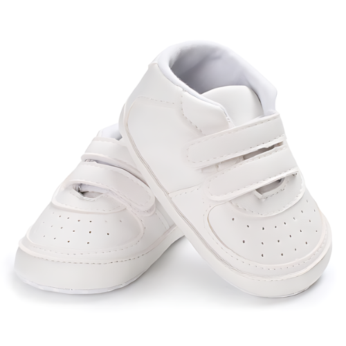 Chaussure bébé blanche classique pour premier pas