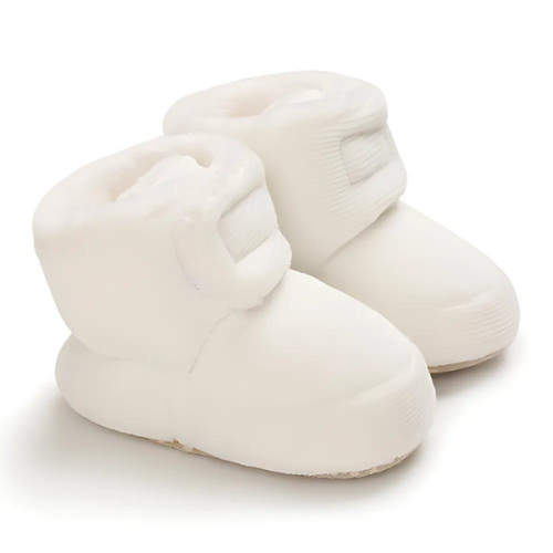 Chaussure bébé blanche en laine