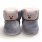 Chaussure bébé velours laine motif chat élégante