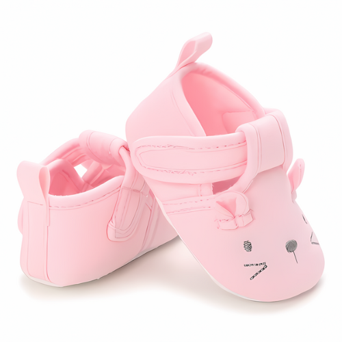 Chaussure rose souris pour bébé fille