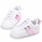 Chaussure sportive bébé blanche et rose