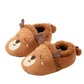 Pantoufle marron motif cerf