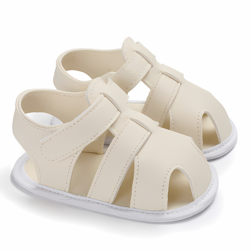 Sandale bébé en cuir couleur blanche