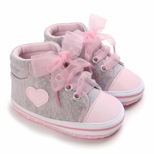 Sneakers motif coeur