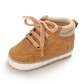 Tennis Bébé Cuir Camel à Lacets confortable