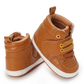 Tennis bébé vintage cuir marron confortable
