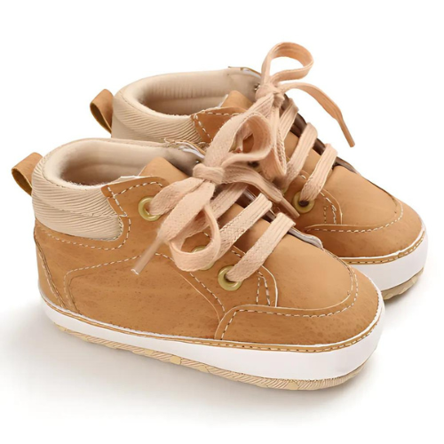 Tennis cuir camel