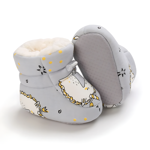 Botte bébé coton motif licorne avec semelle antidérapant