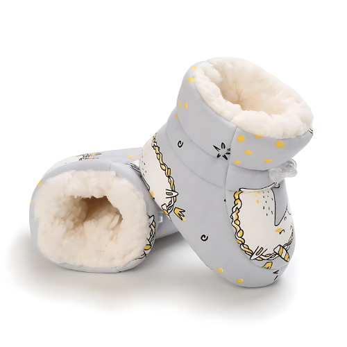 Botte bébé coton motif licorne intérieur chaud