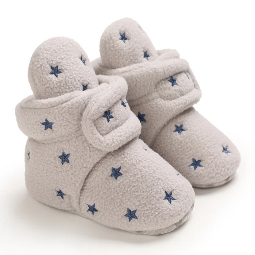 botte bébé grise motif étoile bleue