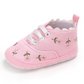 chaussure bébé fleur rose design