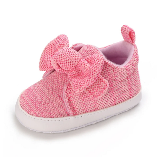 chaussure bébé tissu rose design