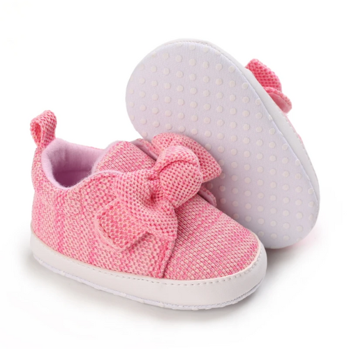 chaussure bébé tissu rose