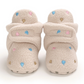 devant botte bébé rose motif cœur coloré